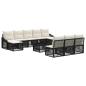 Preview: Gartensofa-set 11 stk. Schwarz Poly-Rattan