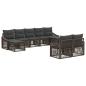 Preview: Gartensofa-set 9 stk. Grau Poly-Rattan