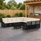 Preview: ARDEBO.de - Gartensofa-set 12 stk. Schwarz Poly-Rattan