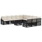 Preview: Gartensofa-set 12 stk. Schwarz Poly-Rattan
