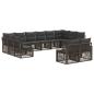 Preview: Gartensofa-set 12 stk. Grau Poly-Rattan