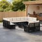 Preview: ARDEBO.de - Gartensofa-set 13 stk. Schwarz Poly-Rattan