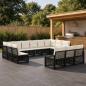Preview: ARDEBO.de - Gartensofa-set 13 Stk. Schwarz Poly-Rattan