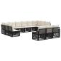Preview: Gartensofa-set 13 Stk. Schwarz Poly-Rattan