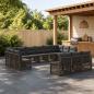 Preview: ARDEBO.de - Gartensofa-set 13 stk. Grau Poly-Rattan
