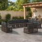 Preview: ARDEBO.de - Gartensofa-set 12 stk. Grau Poly-Rattan