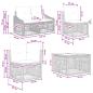 Preview: Gartensofa-set 14 Stk. Schwarz Poly-Rattan