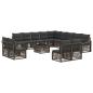 Preview: Gartensofa-set 14 Stk. Grau Poly-Rattan