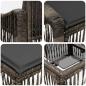 Preview: Gartensofa-set 14 Stk. Grau Poly-Rattan