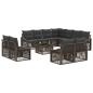 Preview: Gartensofa-set 12 stk. Grau Poly-Rattan
