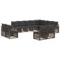 Preview: Gartensofa-set 12 stk. Grau Poly-Rattan
