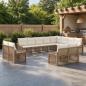 Preview: ARDEBO.de - Gartensofa-set 12 Stk. Beige Poly-Rattan