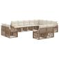 Preview: Gartensofa-set 12 Stk. Beige Poly-Rattan