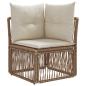 Preview: Gartensofa-set 12 Stk. Beige Poly-Rattan