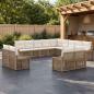 Preview: ARDEBO.de - Gartensofa-set 13 Stk. Beige Poly-Rattan