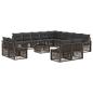 Preview: Gartensofa-set 14 stk. Grau Poly-Rattan
