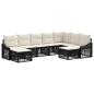 Preview: Gartensofa-set 9 stk. Schwarz Poly-Rattan
