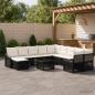 Preview: ARDEBO.de - Gartensofa-set 12 stk. Schwarz Poly-Rattan