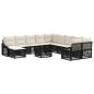 Preview: Gartensofa-set 12 stk. Schwarz Poly-Rattan