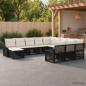 Preview: ARDEBO.de - Gartensofa-set 12 stk. Schwarz Poly-Rattan