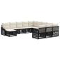 Preview: Gartensofa-set 12 stk. Schwarz Poly-Rattan