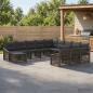 Preview: ARDEBO.de - Gartensofa-set 12 Stk. Grau Poly-Rattan
