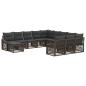 Preview: Gartensofa-set 12 Stk. Grau Poly-Rattan
