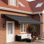 Preview: ARDEBO.de - Markisenersatzstoff Anthrazit 400 x 300 cm Polyester