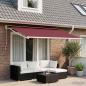 Preview: ARDEBO.de - Markisenersatzstoff Bordeauxrot 350 x 200 cm Polyester