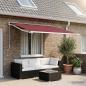 Preview: ARDEBO.de - Markisenersatzstoff Bordeauxrot 350 x 250 cm Polyester
