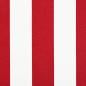 Preview: Markisenersatzstoff Rot und Weiß 500 x 300 cm Polyester