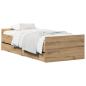 Preview: Bettrahmen Artisan-Eiche 90 x 200 cm Holzwerkstoff