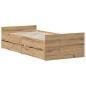 Preview: Bettrahmen Artisan-Eiche 90 x 200 cm Holzwerkstoff