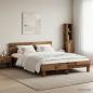 Preview: ARDEBO.de - Bettrahmen Altholz 140 x 190 cm Holzwerkstoff