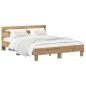 Preview: Bettrahmen Artisan-Eiche 140 x 190 cm Holzwerkstoff