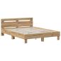 Preview: Bettrahmen Artisan-Eiche 140 x 190 cm Holzwerkstoff
