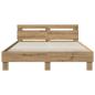Preview: Bettrahmen Artisan-Eiche 140 x 190 cm Holzwerkstoff
