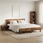 Preview: ARDEBO.de - Bettrahmen Altholz 135 x 190 cm Holzwerkstoff