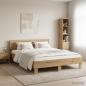 Preview: ARDEBO.de - Bettrahmen Artisan-Eiche 135 x 190 cm Holzwerkstoff