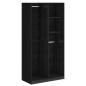 Preview: Kleiderschrank Schwarz Eichen-Optik 100 x 50 x 200 cm
