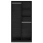 Preview: Kleiderschrank Schwarz Eichen-Optik 100 x 50 x 200 cm