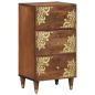 Preview: ARDEBO.de - Sideboard mit Schubladen Braun 40 x 33 x 75 cm Massivholz Mango