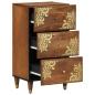Preview: Sideboard mit Schubladen Braun 40 x 33 x 75 cm Massivholz Mango