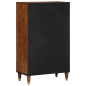 Preview: Highboard Honigbraun 60 x 33 x 100 cm Massivholz Mango