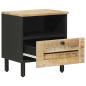 Preview: Nachttisch 2 stk. Natur 40 x 33 x 46 cm Massivholz Mango