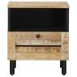 Preview: Nachttisch 2 stk. Natur 40 x 33 x 46 cm Massivholz Mango