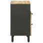 Preview: Nachttisch Braun und Schwarz 50 x 33 x 60 cm Massivholz Mango
