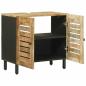 Preview: Waschbeckenunterschrank Braun und Schwarz 62 x 33 x 58 cm