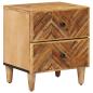 Preview: ARDEBO.de - Nachttisch Braun 40 x 33,5 x 46 cm Massivholz Mango