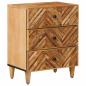 Preview: ARDEBO.de - Nachttisch Braun 50 x 33 x 60 cm Massivholz Mango